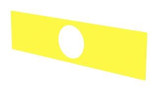 LEGEND PLATE, YELLOW, PLASTIC, 150X38MM 45-561.1400