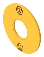 LEGEND PLATE, YELLOW, PLASTIC, 90MM DIA 704.963.4