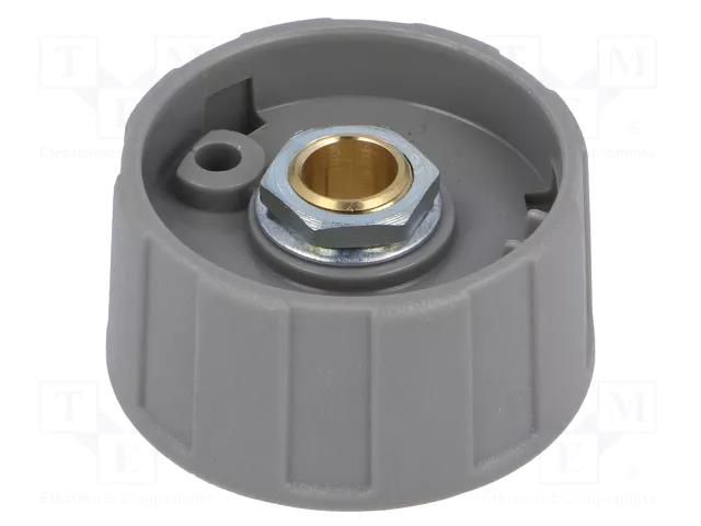 Knob; without pointer; ABS; Øshaft: 6mm; Ø31x15.5mm; grey; A2531 OKW A2531068