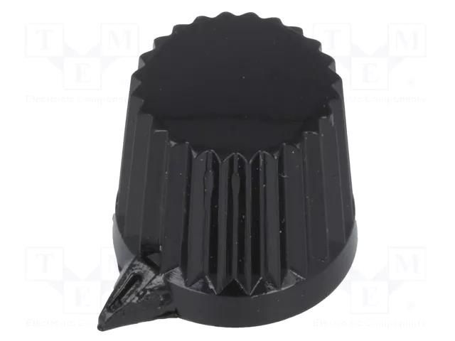 Knob; with pointer; thermoplastic; Øshaft: 4mm; Ø11.4x10.5mm OKW A1685540