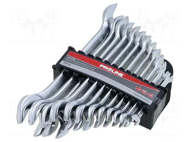 Wrench-set; spanner; steel; 12pcs. PROLINE PRE-OSPANNER-12