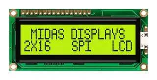 LCD MODULE, 16 X 2, COB, 5.55MM, STN MC21605C6W-SPTLYS-V2