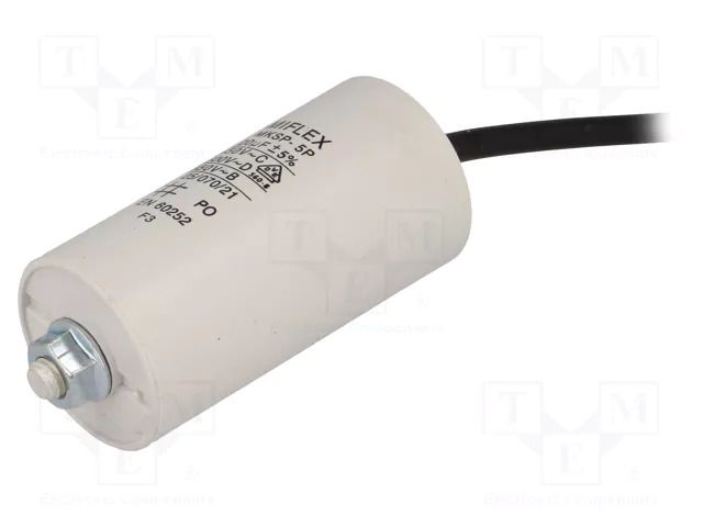 Capacitor: polypropylene; motors, run; 20uF; 450V; Ø40x78mm; ±10% MIFLEX I150V620J-D