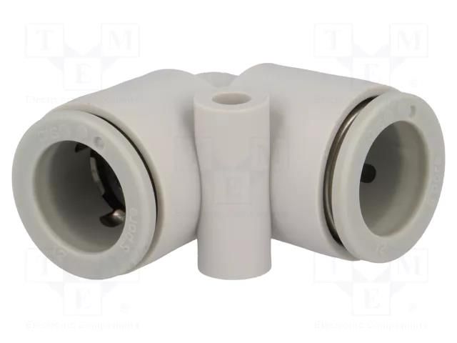 Push-in fitting; angled 90°; -1÷10bar; polypropylene; -5÷60°C SMC KQ2L12-00A