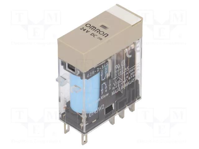 Relay: electromagnetic; DPDT; Ucoil: 24VDC; Icontacts max: 5A OMRON G2R-2-S-24DC