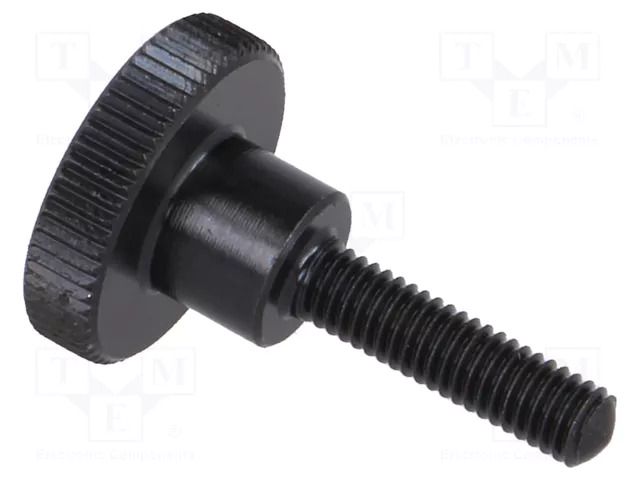 Knob; Ø: 12mm; Ext.thread: M3; 12mm; H: 7.5mm; steel; knurled ELESA+GANTER DIN464-M3-12