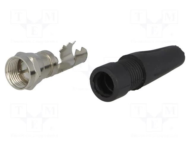 Connector: F; plug; male; straight; 7mm; screw terminal; for cable YIZN Jiangsu Tengyu Electronics co. FC-040