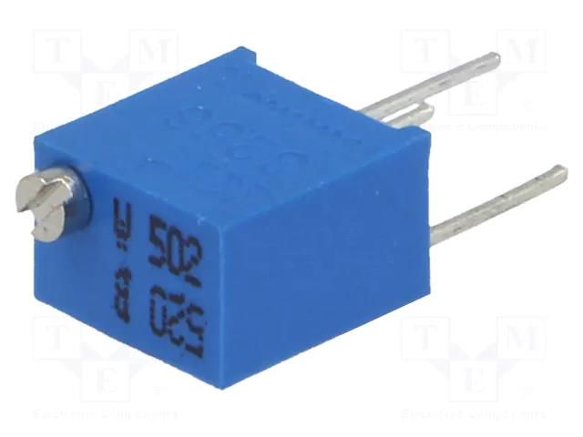 Potentiometer: mounting; multiturn; 5kΩ; 250mW; ±10%; linear; THT SR PASSIVES T67W-5K