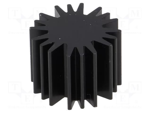 Heatsink; LED; Ø: 20mm; H: 15mm; 6.3K/W; black FISCHER ELEKTRONIK SK58515