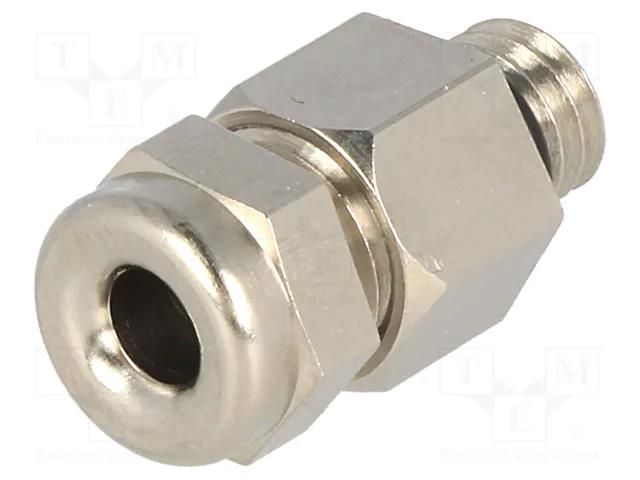 Cable gland; M6; 1; IP68; brass; Body plating: nickel; SKINDICHT® LAPP SKINDICHT-MINI-M6