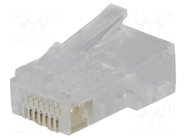 Connector: RJ45; plug; PIN: 8; 8p8c; for cable; IDC,crimped NINIGI RJ45W-R