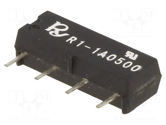Relay: reed switch; SPST-NO; Ucoil: 5VDC; 1A; max.250VDC; 10VA; 50mW Recoy/RAYEX ELECTRONICS R1-1A0500