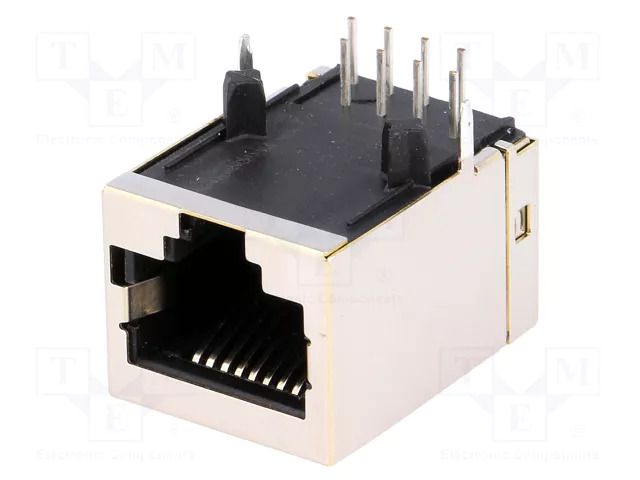 Connector: RJ45; socket; PIN: 8; Cat: 3; low profile; gold-plated TE Connectivity 5557786-1