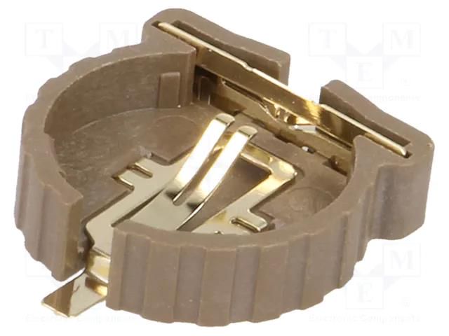 Socket; BR1220,CR1220; Batt.no: 1; horizontal,SMD; H: 4mm; Ø: 12mm KEYSTONE KEYS1056