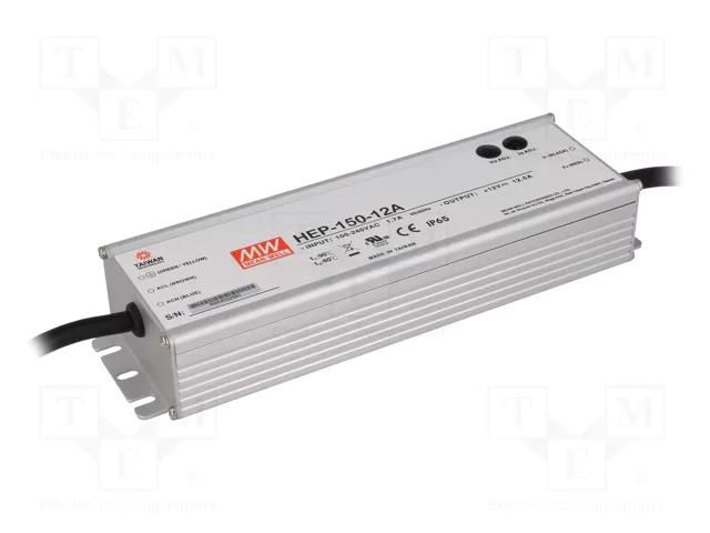 Power supply: switching; for building in,modular; 150W; 12VDC MEAN WELL HEP-150-12A