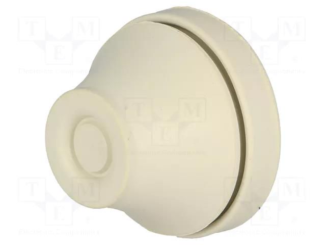 Grommet; EPDM; light grey; Panel thick: 1÷4mm; Øcable: 11÷17mm FIBOX FEM11-17