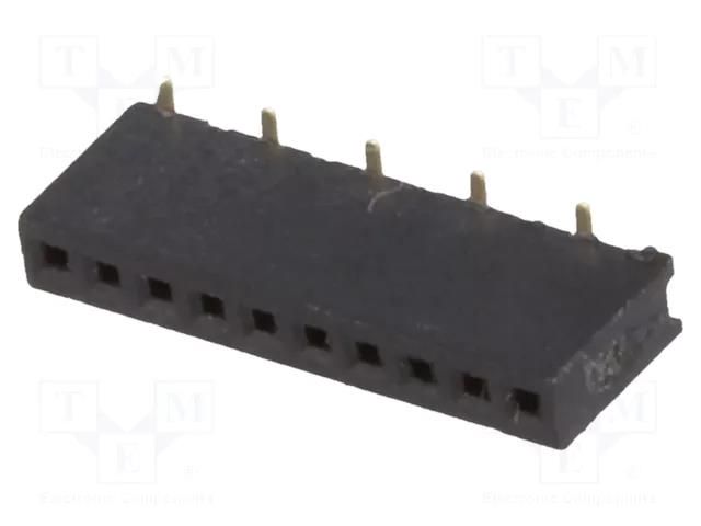 Connector: pin strips; socket; female; PIN: 10; straight; 1A; SMT CONNFLY DS1065-02-1X10S8BS