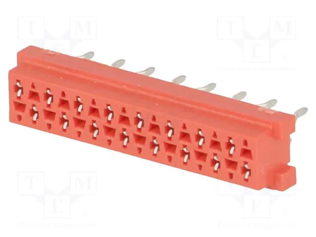 Micro-MaTch; socket; female; PIN: 16; THT; on PCBs; Layout: 2x8 TE Connectivity AMP-8-215079-6