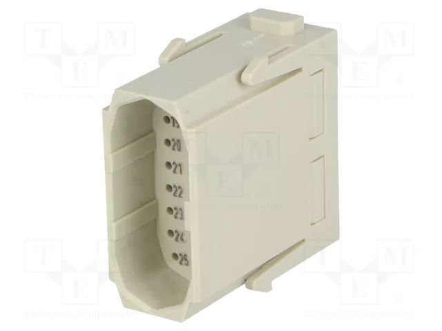 Connector: HDC; module; male; 4A; 50V; Han-Modular®; PIN: 25; crimped HARTING 09140253001