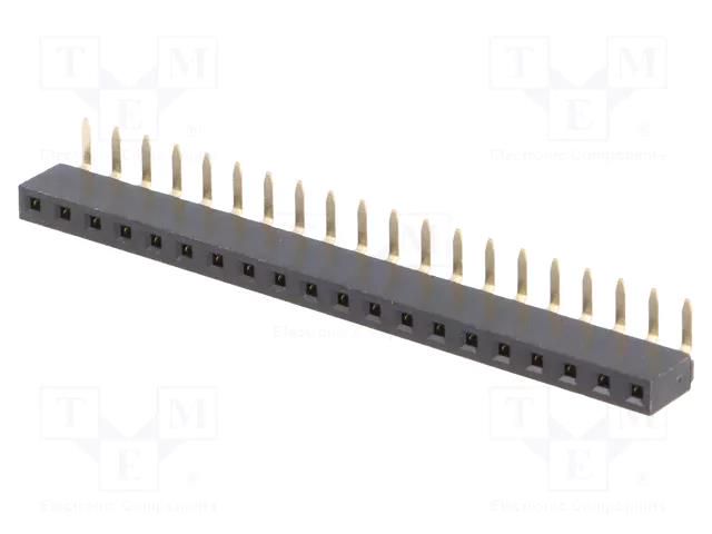 Connector: pin strips; socket; female; PIN: 20; angled 90°; 2.54mm NINIGI ZL306-20