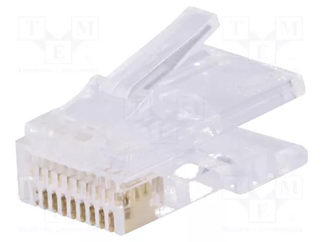 Connector: RJ50; plug; PIN: 10; 10p10c; for cable; IDC,crimped NINIGI WT-10P-10C-D