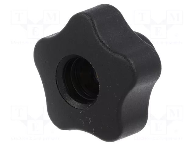 Knob; Ø: 32mm; Int.thread: M6; 12mm; H: 23mm; technopolymer PP ELESA+GANTER VCT.32FP-M6