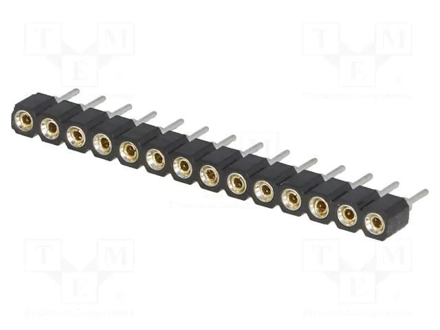 Connector: pin strips; socket; female; PIN: 14; turned contacts CONNFLY DS1002-01-1X14V13