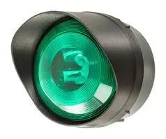 TRAFFIC LIGHT, GREEN, CONTI/FLASH, 30V LED-TL-02-04