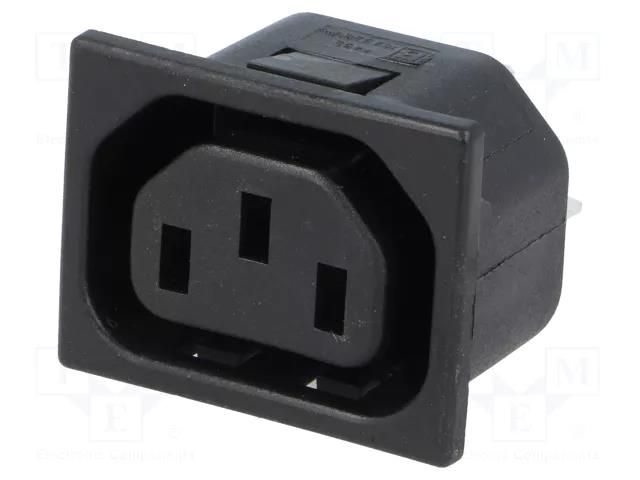 Connector: AC supply; socket; female; 10A; 250VAC; C13 (F); max.2mm BULGIN PX0695/20/63