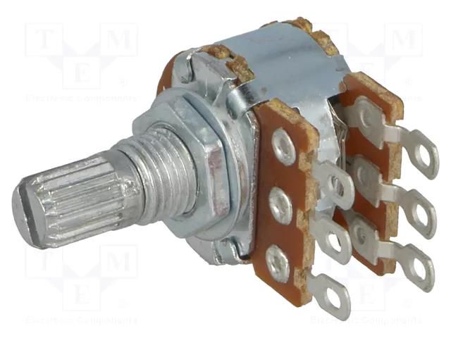 Potentiometer: shaft; single turn; 10kΩ; 125mW; ±20%; on cable; 6mm SR PASSIVES R16148-1B-1-B10K