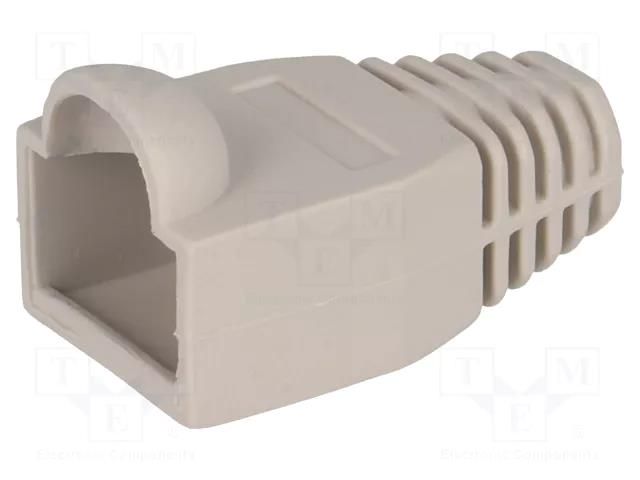 RJ45 plug boot; 6.5mm; grey CONNFLY RJ45B/GREY