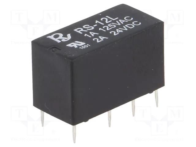 Relay: electromagnetic; DPDT; Ucoil: 12VDC; Icontacts max: 2A; RS Recoy/RAYEX ELECTRONICS RS-12-L