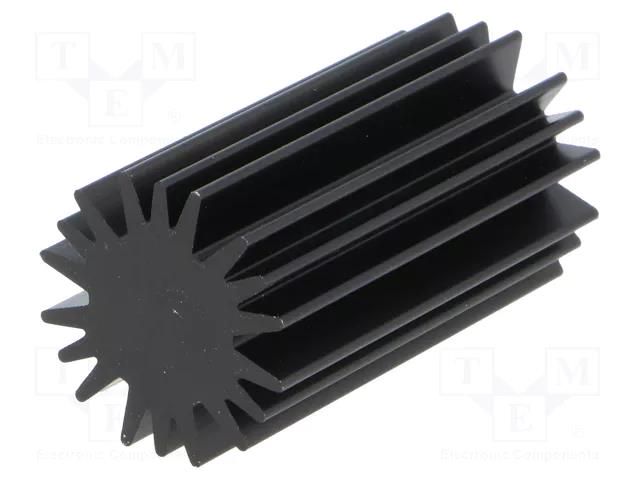 Heatsink; LED; Ø: 20mm; H: 37.5mm; black FISCHER ELEKTRONIK SK58537.5