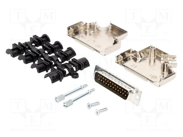 Connector: D-Sub; PIN: 25; plug; male; angled 45°; soldering MH CONNECTORS MHD45ZK25-DB25P-K