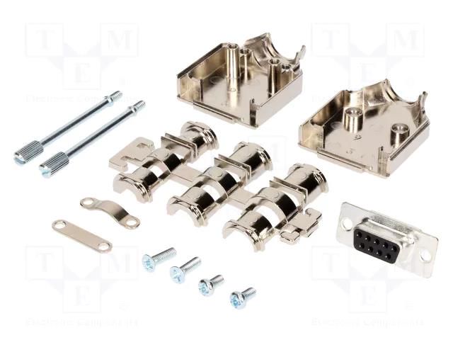 Connector: D-Sub; PIN: 9; plug; female; straight; soldering MH CONNECTORS MHDM9-DB9S-K