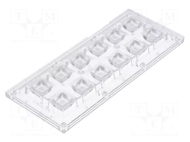 LED lens; rectangular; transparent; 85÷103°; H: 11.4mm LEDIL CS14263