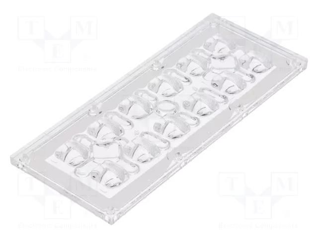 LED lens; rectangular; transparent; H: 8.42mm LEDIL CS14144