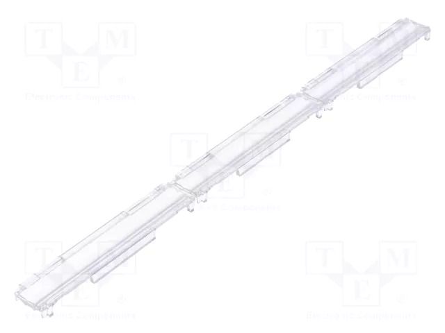 LED lens; rectangular; plexiglass PMMA; transparent; H: 6.4mm LEDIL C14530