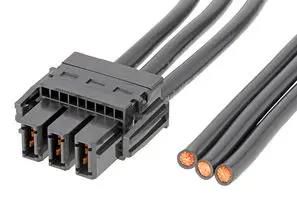 CABLE ASSY, 3P RCPT-FREE END, 1M 218057-0310