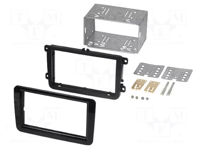 Radio frame; Seat,VW,Škoda; 2 DIN; black gloss ACV RAM-40.145.4