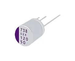 CAP, 120UF, 50V, ALU ELEC RADIAL, POLY 50SEK120M