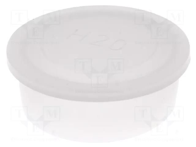 Stopper; Body: semi-transparent; Out.diam: 36.7mm; H: 12mm; LDPE SUNDPLAST KSH21