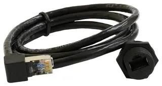 ENET CABLE, RJ45 JACK-R/A PLUG, CAT6, 1M MP009789
