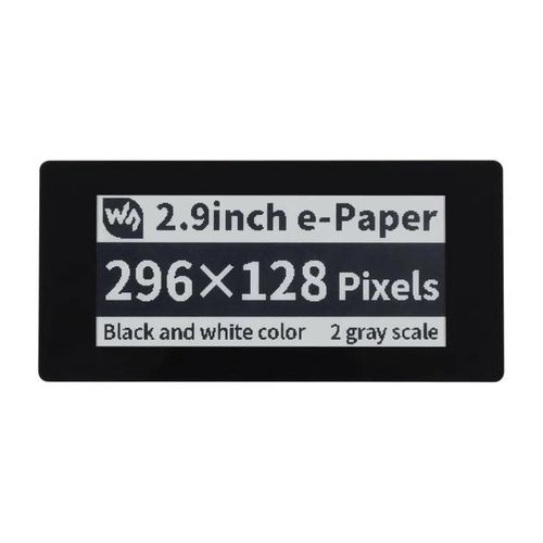 Capacitive Touch Display E-paper E-Ink - 2.9'' 296x128px - SPI/I2C - black and white - for Raspberry Pi - Waveshare 19967 WSR-19723 5904422347291