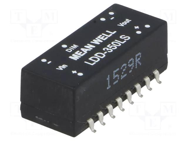 Converter: DC/DC; 9W; Uin: 9÷32VDC; Uout: 2÷28VDC; Iin: 350mA; THT MEAN WELL LDD-350LS