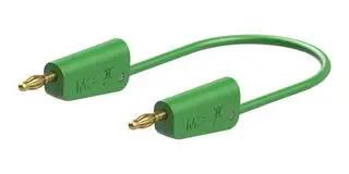 STACKABLE 4MM BANANA PLUG, GREEN, 1M 64.1033-10025