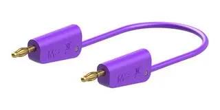 STACKABLE 4MM BANANA PLUG, VIOLET, 0.5M 64.1033-05026
