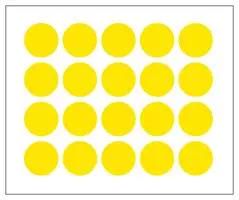 LABEL, PAPER, YELLOW, 25MM MP010420
