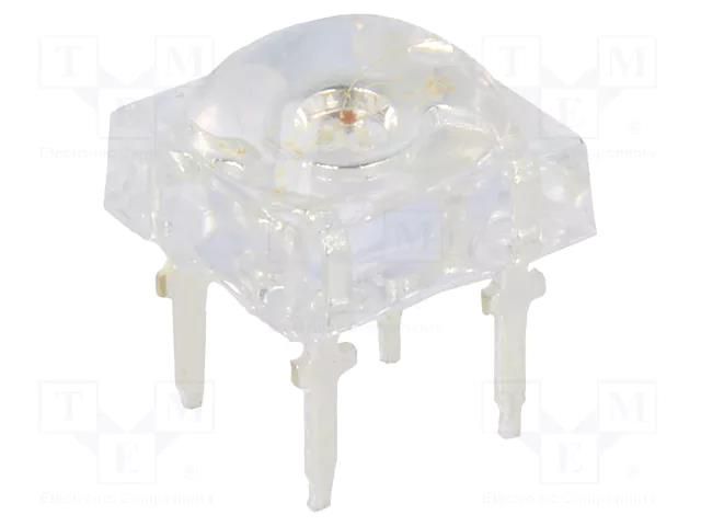 LED Super Flux; RGB; 7.62x7.62mm; tricolour; 3000÷4200mcd; 130° OPTOSUPPLY OSTBGAZ5D1D