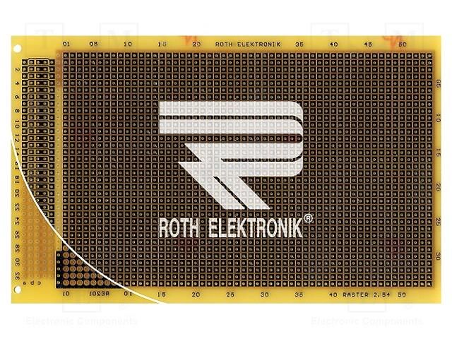 Board: universal; double sided,prototyping; W: 100mm; L: 160mm ROTH ELEKTRONIK GMBH RE201-LFDS